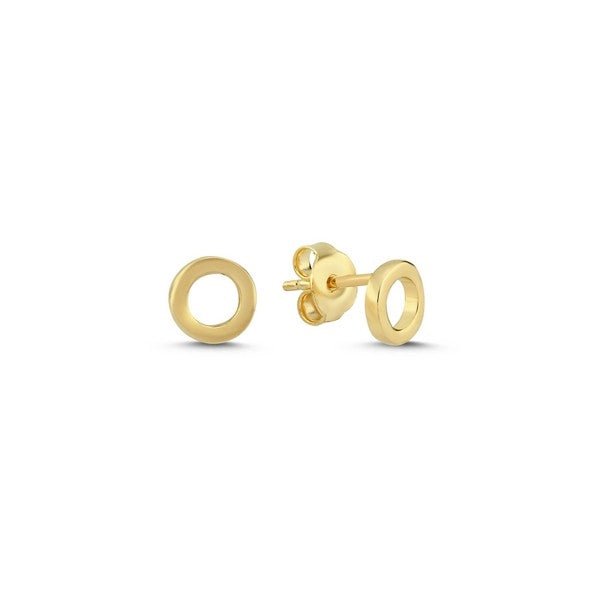 Melfia Cirkel ørestikker i 14 karat guld – minimalistiske, runde ørestikker.